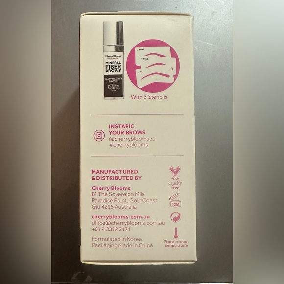 Cherry Blooms Fiber Brow Kit with Stencils - 0.106 oz - 01 Cappuccino Brown - Picture 5 of 6